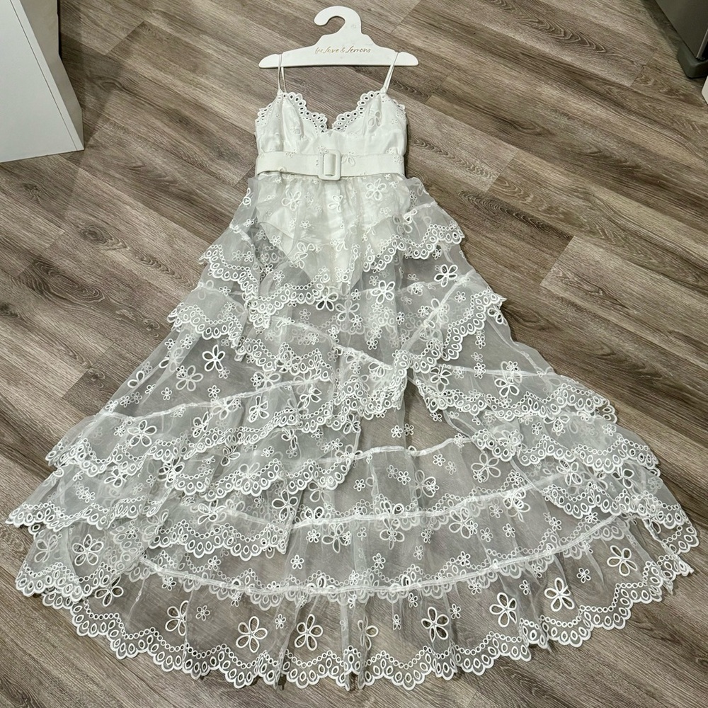 NWT *ONE OF A KIND* For Love And Lemons Eyelet Lace Wedding/Bachelorette Dress